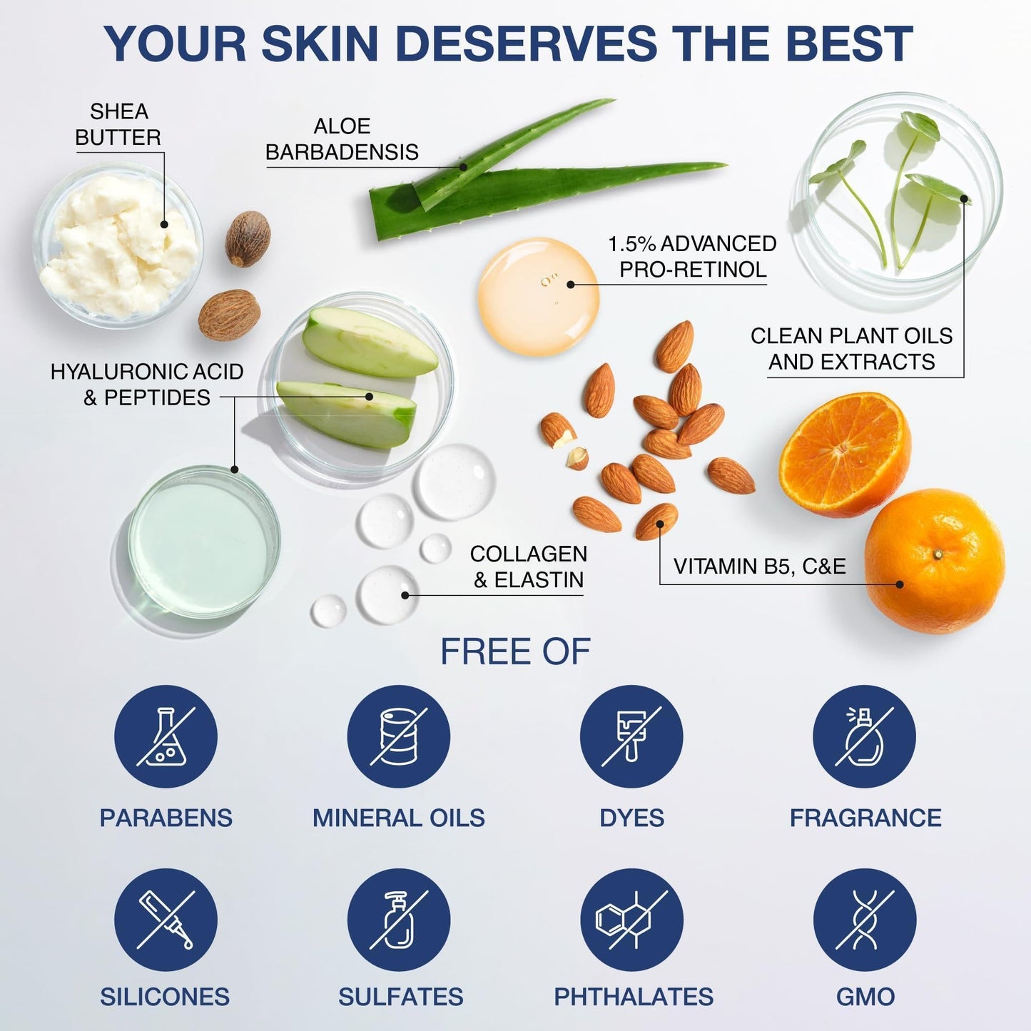 Retinol Pro Collagen Face Cream with Hyaluronic Acid Hydrating Firming Cream